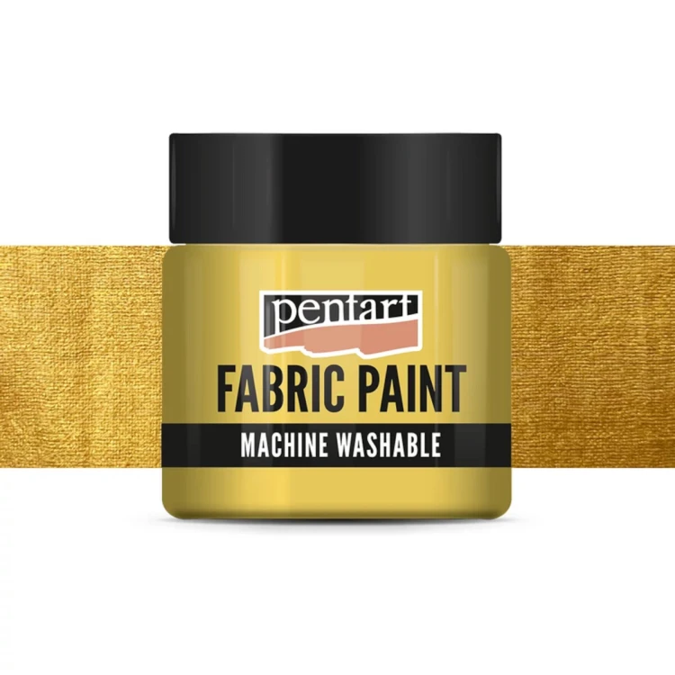 Farba do tkanin Pentart metaliczna złota 50 ml