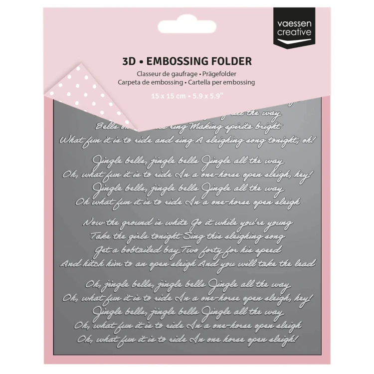 Folder do embossingu 3D Vaessen Creative Jingle Bells 15x15 cm