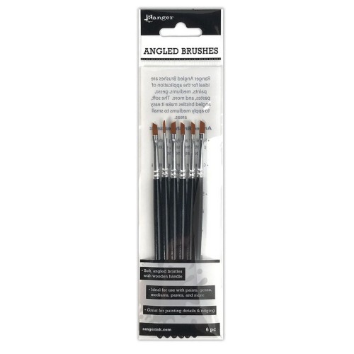 Pędzle skośne Ranger Angled Brushes 6 sztuk