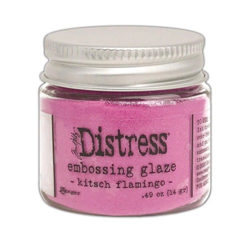 Puder do embossingu Ranger Tim Holtz Distress Glaze Kitsch Flamingo