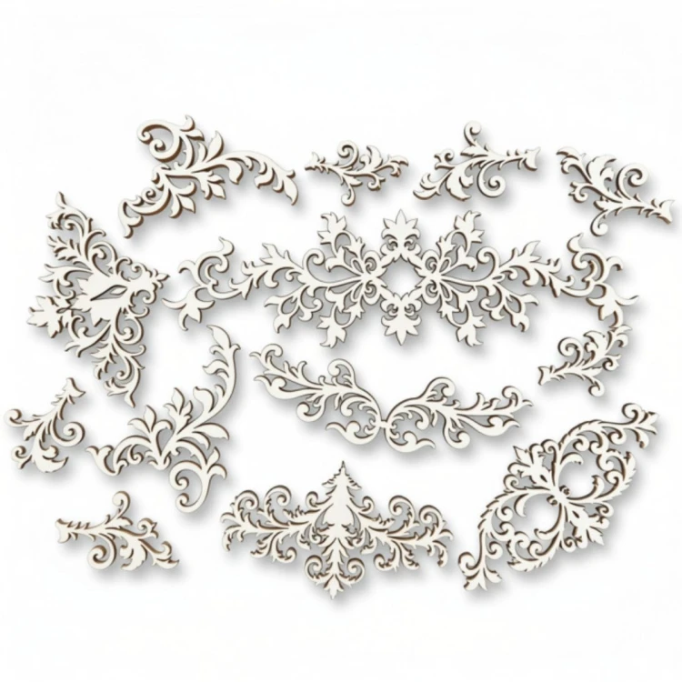 Tekturka Ornamenty 15 Duży Zestaw 13 szt.
