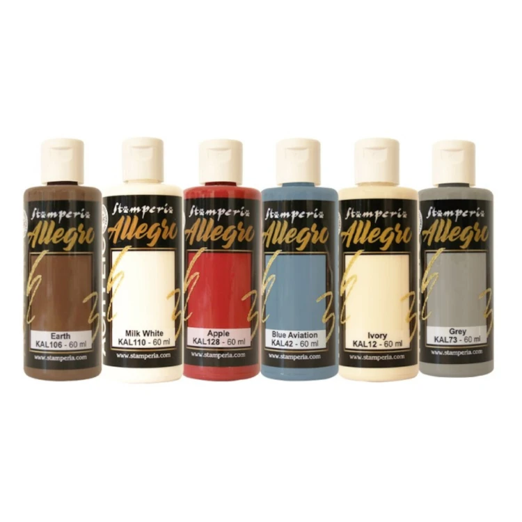 Zestaw farb akrylowych Stamperia Family 6 x 60 ml