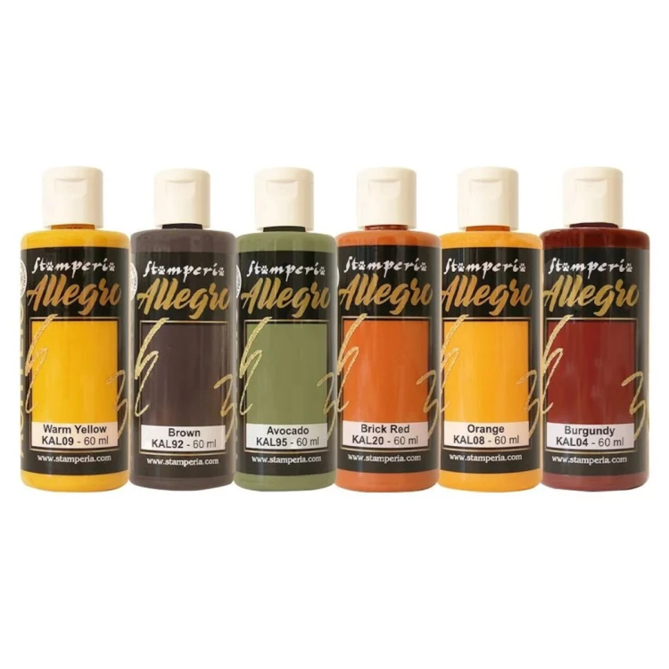 Zestaw farb akrylowych Stamperia Whispering Woods 6 x 60 ml
