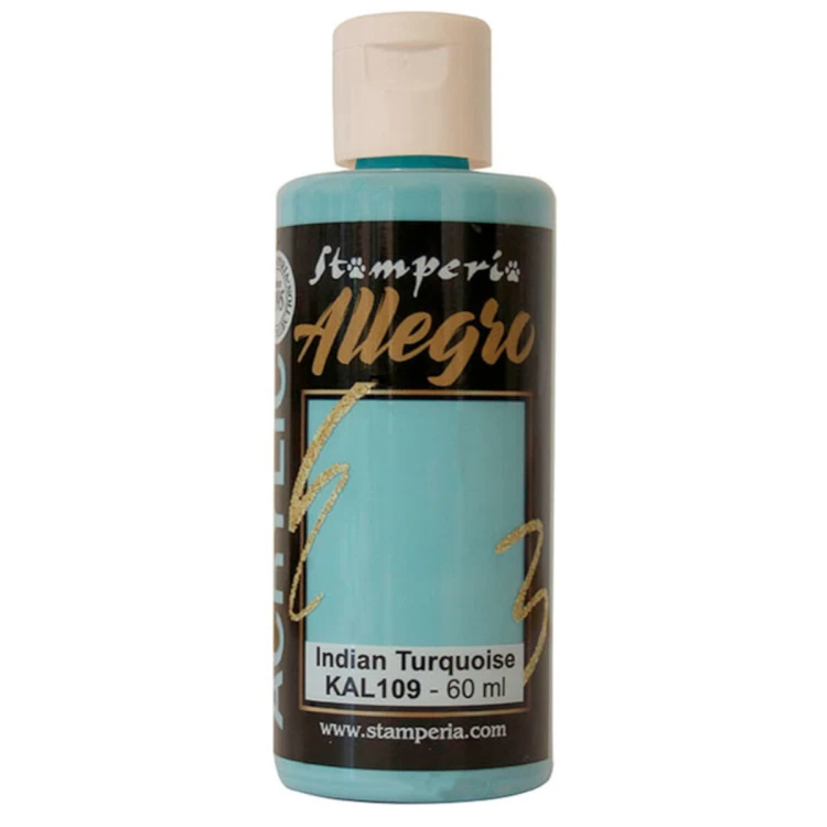 Farba akrylowa Stamperia Allegro turkus indiański 60 ml