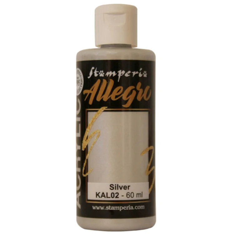 Farba akrylowa Stamperia Allegro srebrna 60 ml