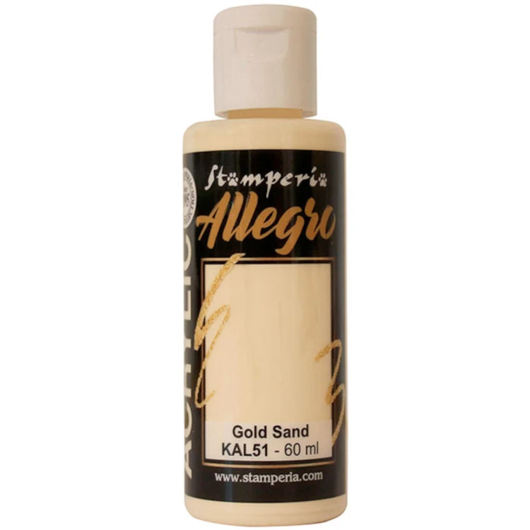 Farba akrylowa Stamperia Allegro złoty piasek 60 ml