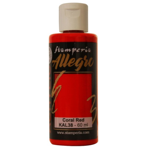 Farba akrylowa Stamperia Allegro czerwony koralowy 60 ml