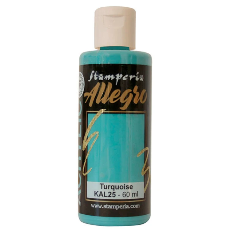 Farba akrylowa Stamperia Allegro turkusowa 60 ml