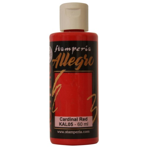 Farba akrylowa Stamperia Allegro czerwony kardynalski 60 ml
