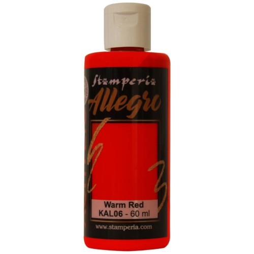 Farba akrylowa Stamperia Allegro czerwony ciepły 60 ml
