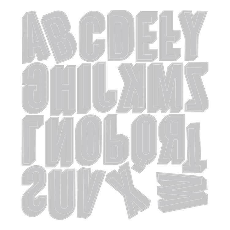 Zestaw wykrojników Thinlits Alphanumeric Shadow Upper 26szt.