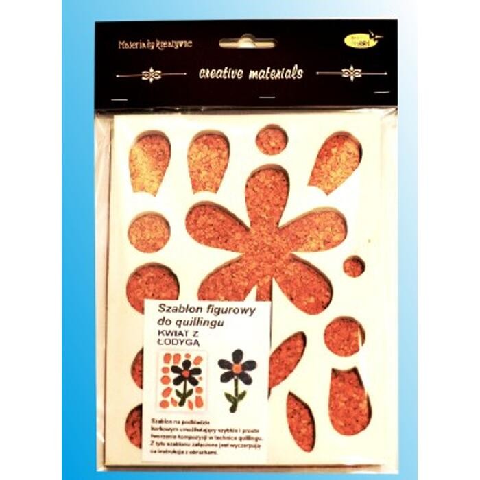 Szablon figurowy do quillingu KWIAT Z ŁODYGĄ