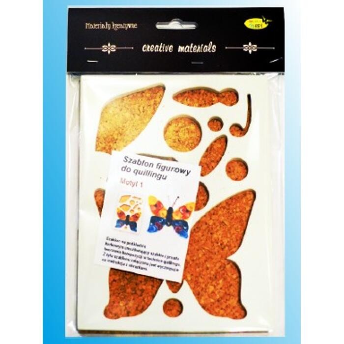 Szablon figurowy do quillingu MOTYL 1 14,5x19cm