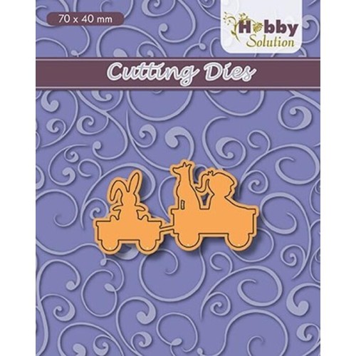 Wykrojnik Nellie's Choice GIRL AND DOG IN GO-CART