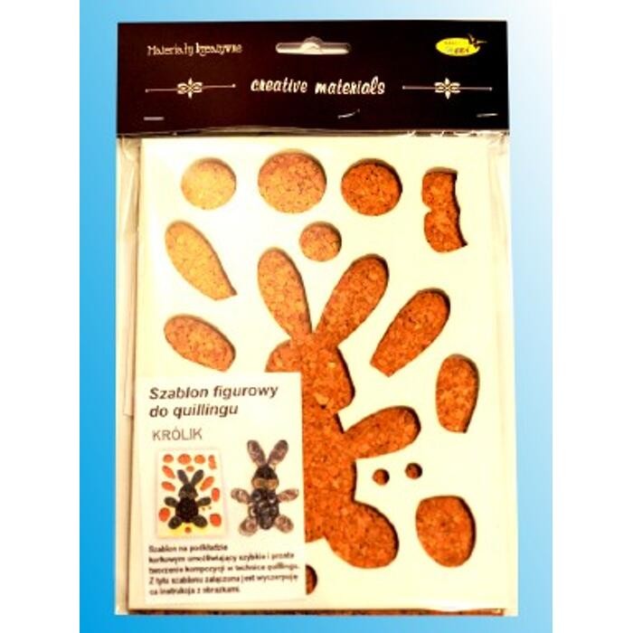 Szablon figurowy do quillingu KRÓLIK 14,5x19cm