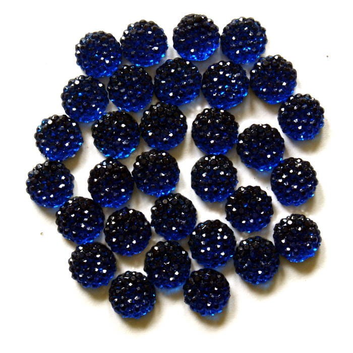 Kryształki z mikrostrukturą 10mm ok. 30szt. GRANATOWY