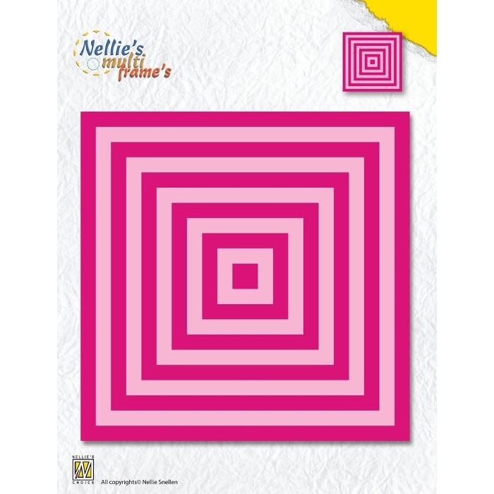 Wykrojnik Nellie's Choice XL Kwadraty Proste Rogi 11szt.