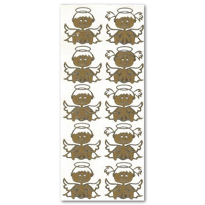 ANIOŁKI DUŻE Naklejki ażurowe złote