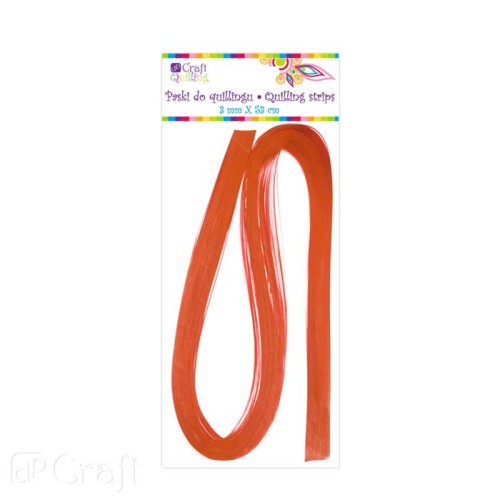 Paski do quillingu dpCraft 3mm POMARAŃCZOWE 100szt.