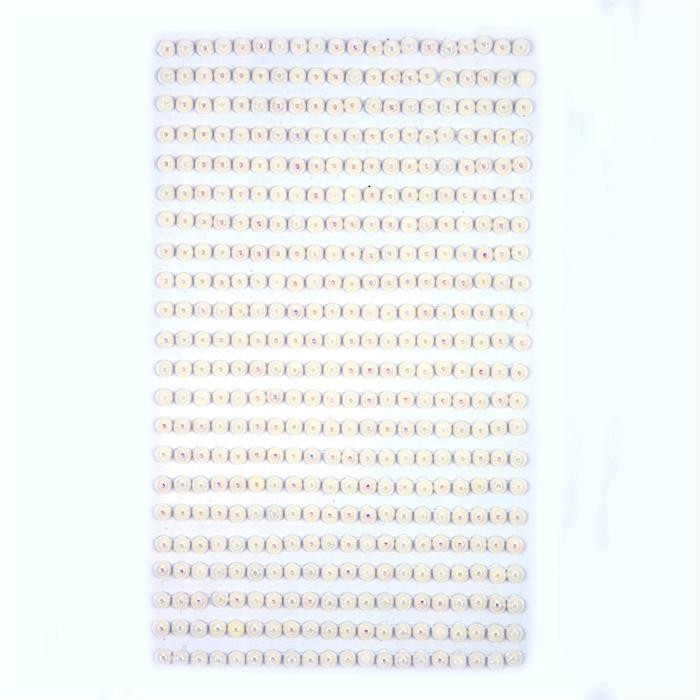 Perełki samoprzylepne 4mm Opalizujące Białe 440szt.