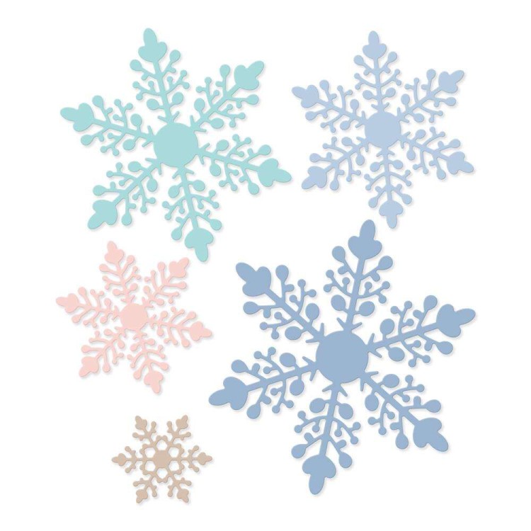 Wykrojniki dpCraft Śnieżynki 5szt.