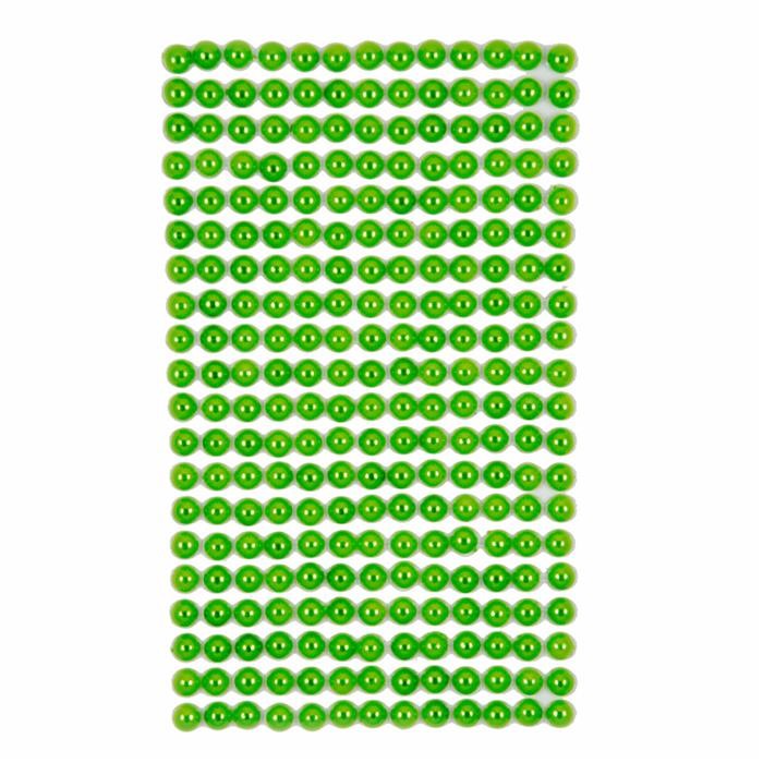 Perełki samoprzylepne 6mm Zielone 260szt.