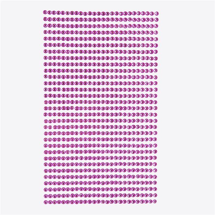 Kryształki samoprzylepne 3mm Różowe 806szt.
