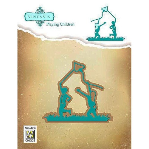 CHILDREN WITH KITE Wykrojnik Nellie's Choice