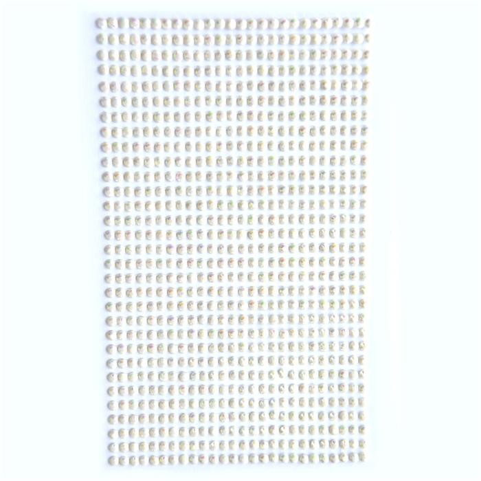 Kryształki samoprzylepne 3mm Opalizujący Kremowy 806szt.
