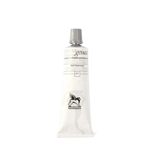 Gwasz Gouache Renesans Biała Biel Tytanowa 20ml